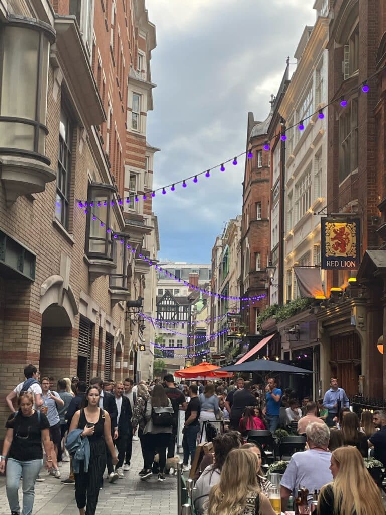 Ah London, we will miss your delightful pedestrian streets filled with pubs, shopping and restaurants.