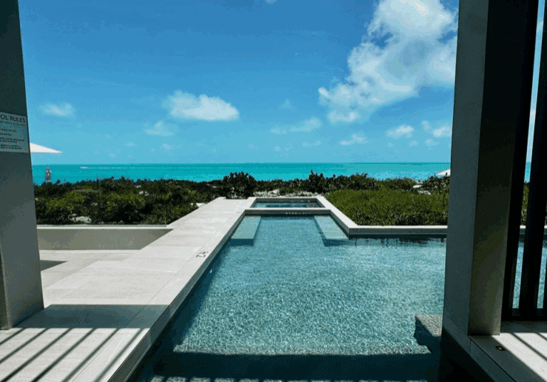 Most private villas have their own lovely pools